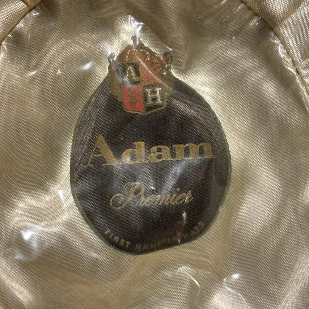 Vintage Adam Hats Black Fur Felt Derby Bowler Premier Aqua Shed‎ Hat Men's M USA